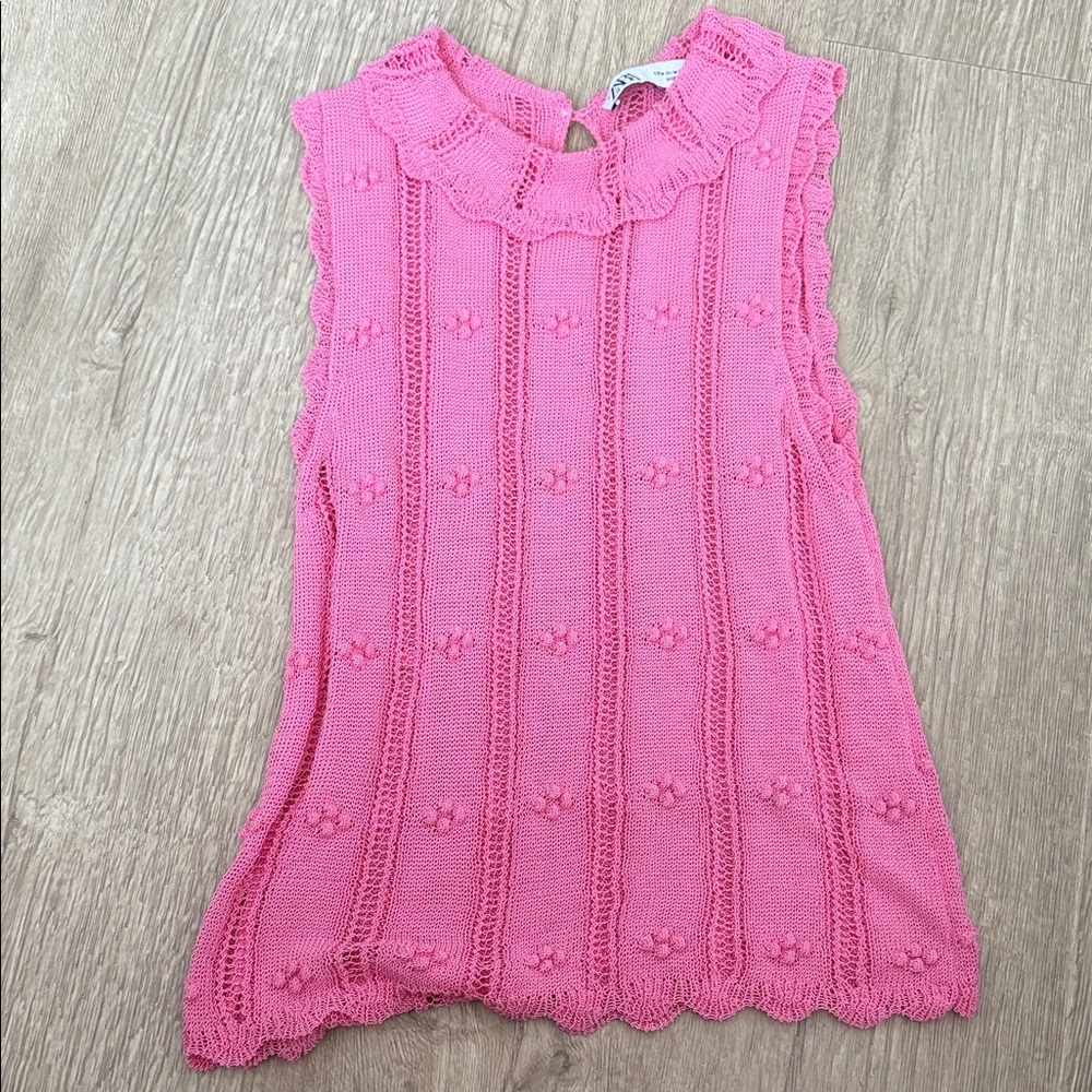 Zara Vibrant Pink Knit Top